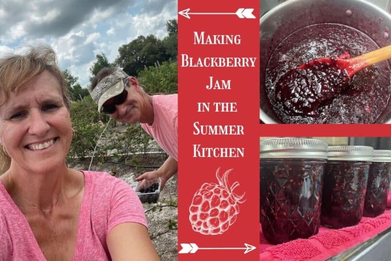 Making Blackberry Jam in the Summer Kitchen