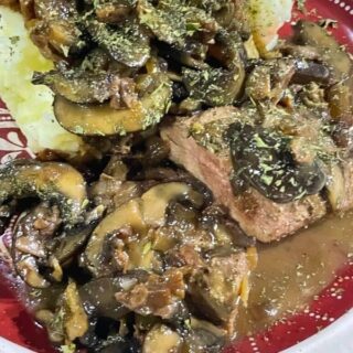 plate of venison marsala