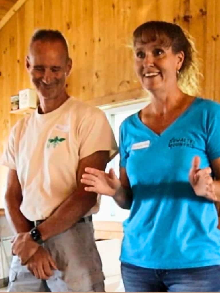 Barbra-Sue and Philip teaching at a local event