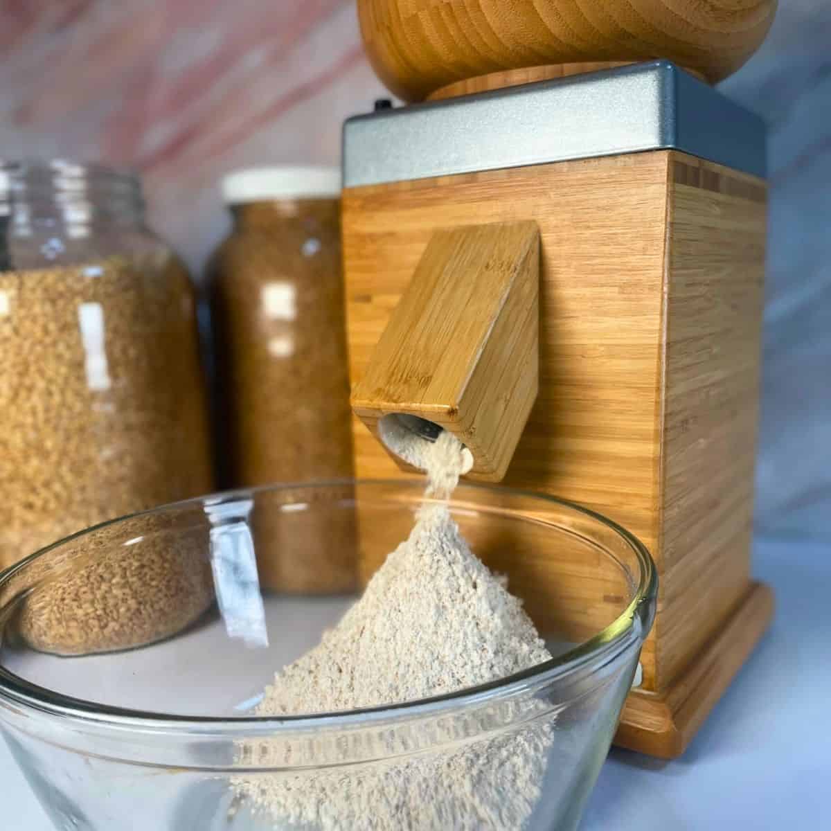 Nutrimill Harvest Grain mill milling flour