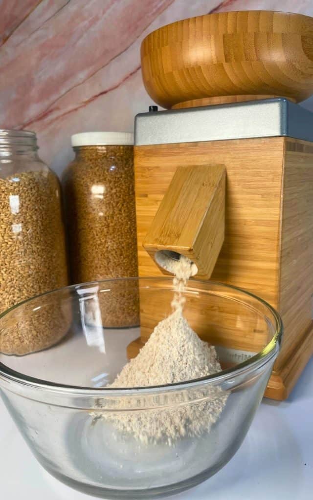 Nutrimill Harvest milling fresh ground flour