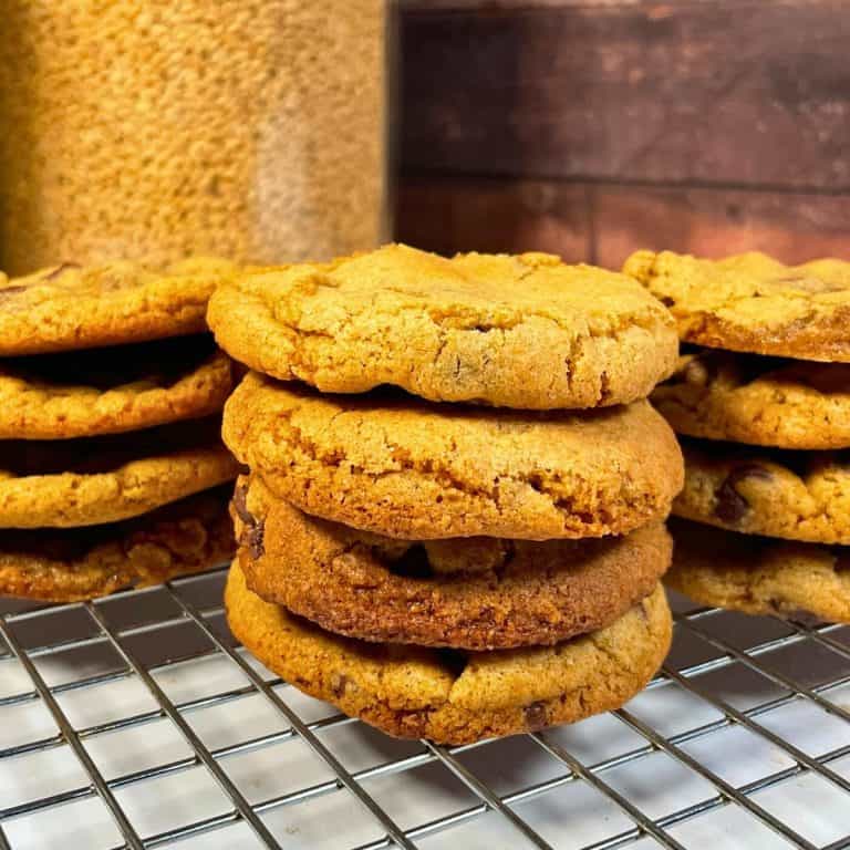 chocolate chip cookies made with fresh milled flour