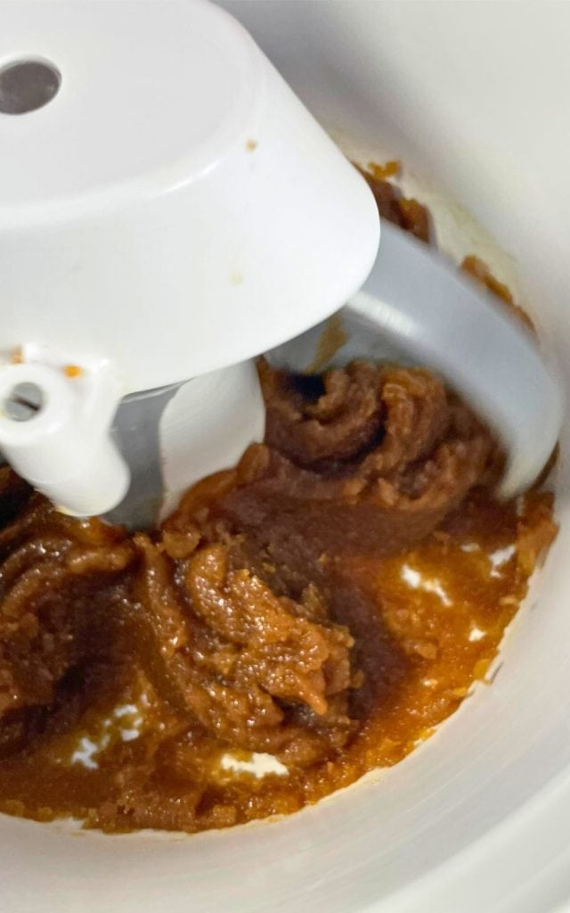 creaming butter and sugar for chocolate chip cookies