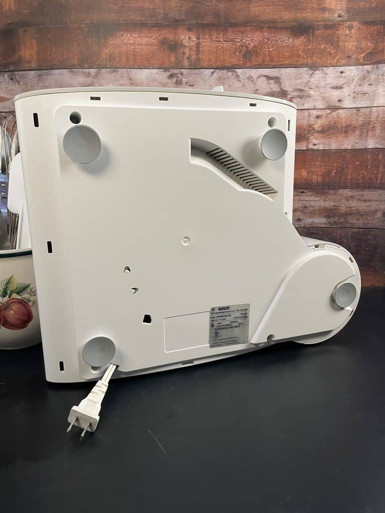 bottom view of the Bosch mixer