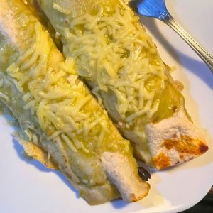 ground turkey enchiladas with green sauce