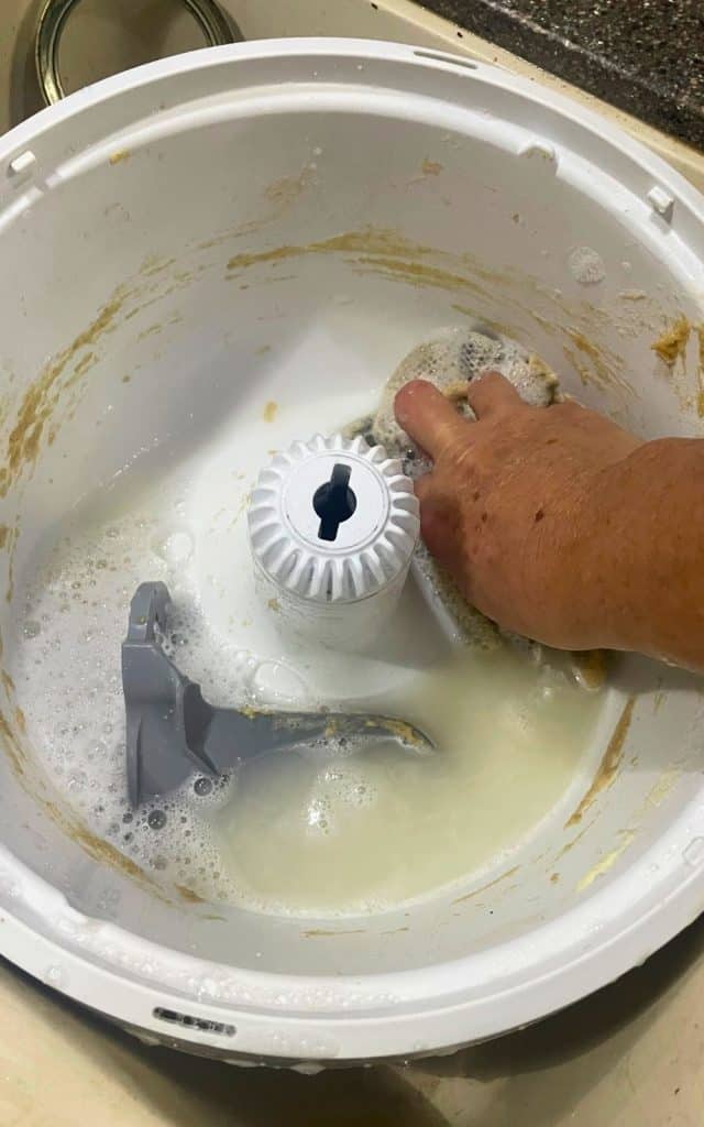 washing the bosh mixer bowl