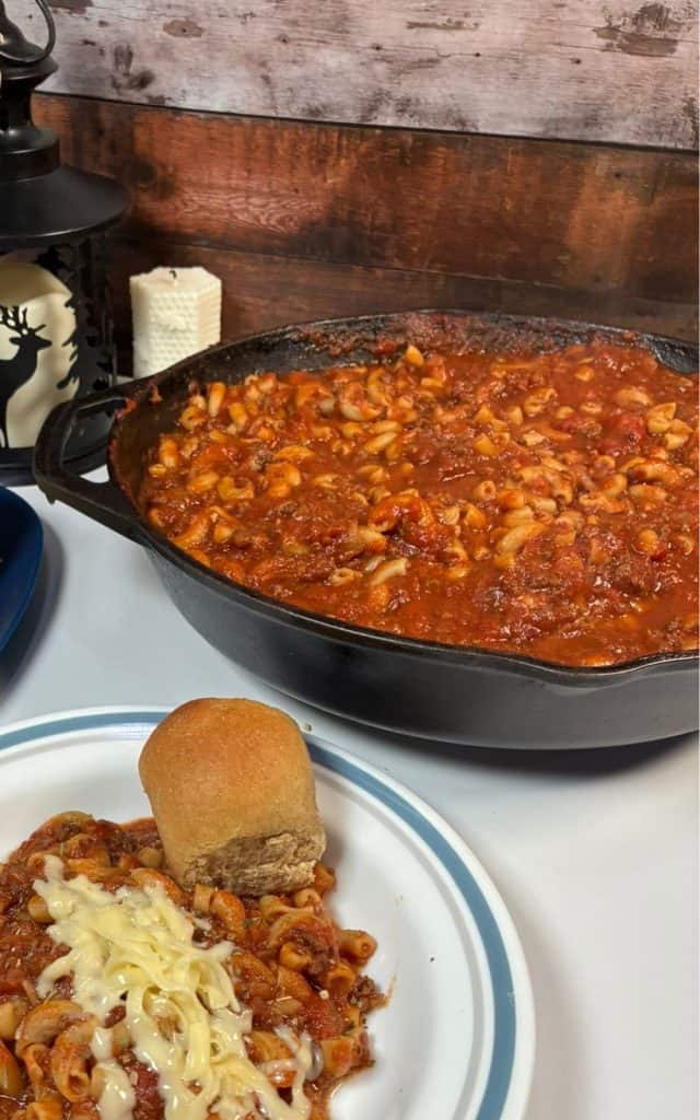 finished venison goulash