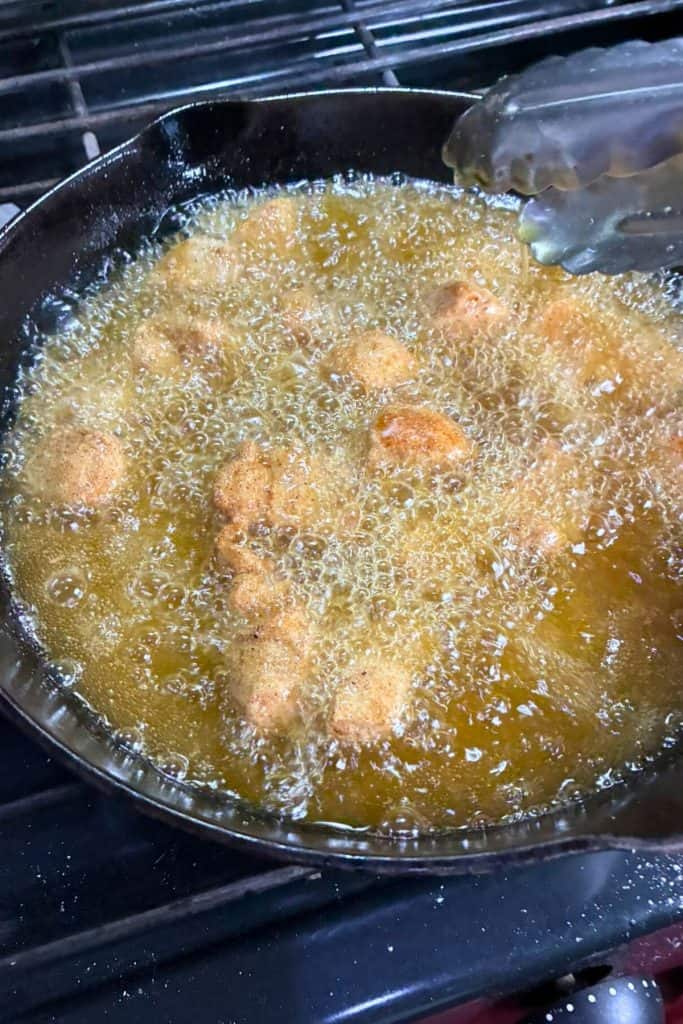 frying chicken nuggets