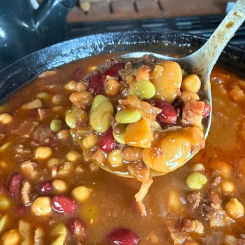 Ladle full of Lennie's Bean Soup