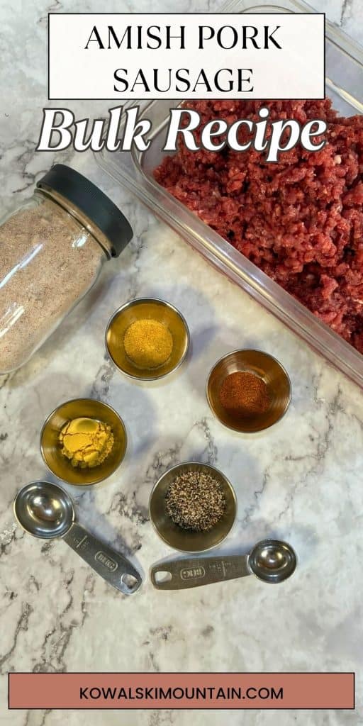 Amish Pork Sausage recipe pin