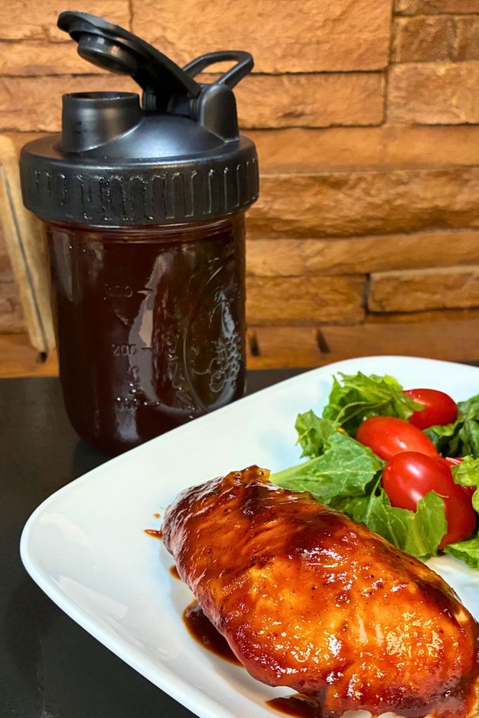 homemade BBQ sauce on chicken