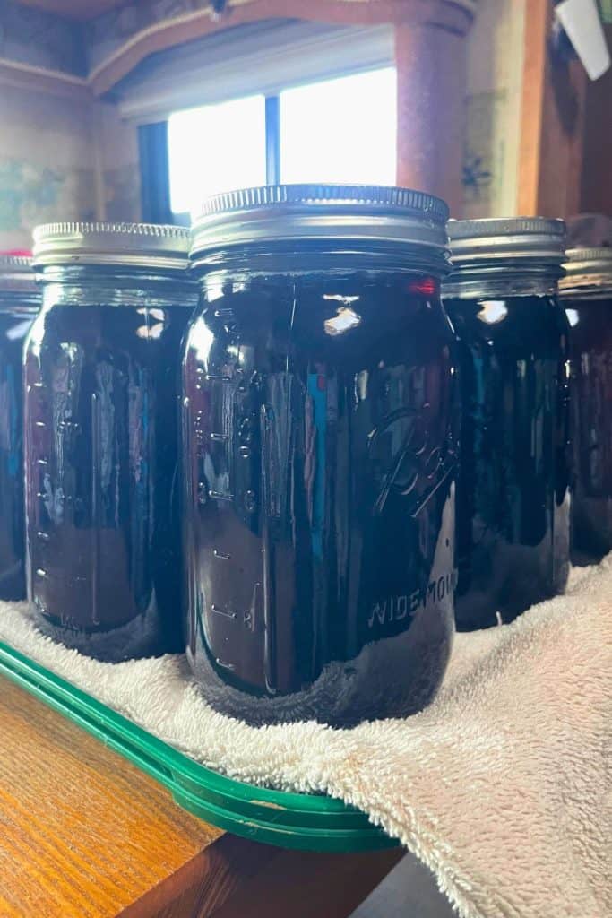 jars of homemade maple syrup