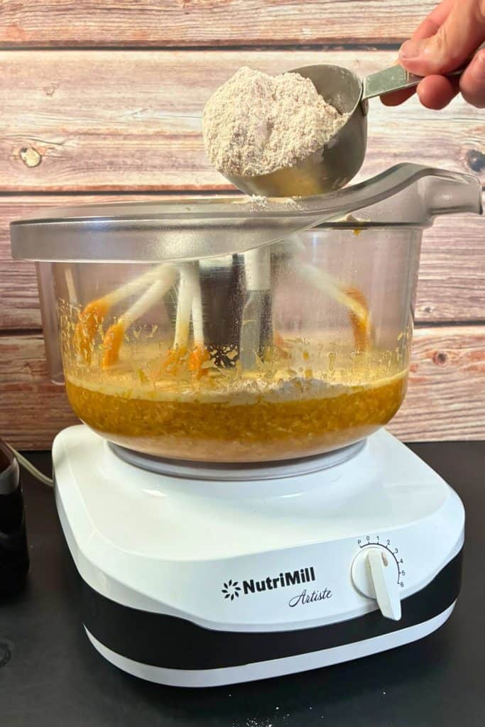add dry ingredients to batter