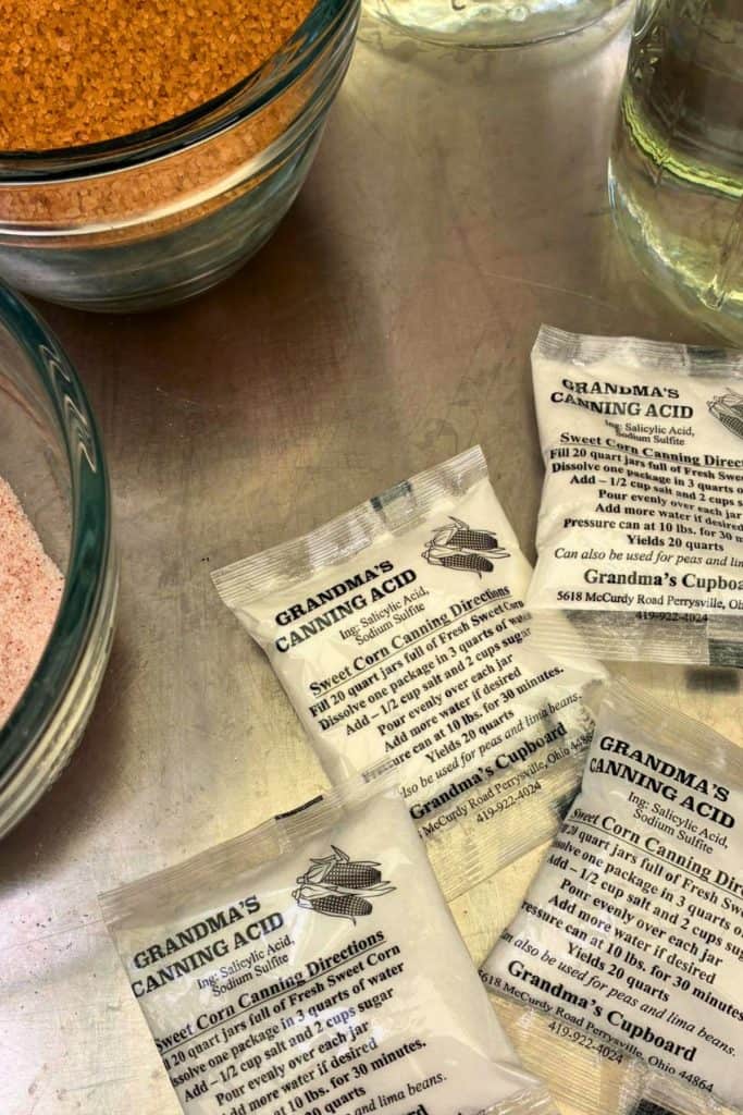 close up of Grandma's Canning Acid