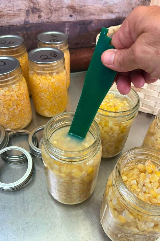 debubble each jar