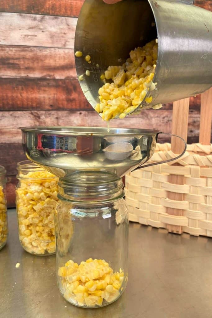add corn to jars